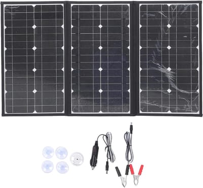Opvouwbaar Zonnepaneel - Draagbare Energie - Energie Opwekken - Hoge Conversie Efficiëntie - 200W 18V - Zwart
