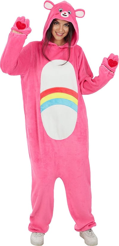 Funidelia | Lachbeertje Kostuum Voor Troetelbeertjes Care Bears voor vrouwen en mannen  Tekenfilms, Care Bears, Beer - Kostuum voor Volwassenen Accessoire verkleedkleding en rekwisieten voor Halloween, carnaval & feesten - Maat M - L - Roze