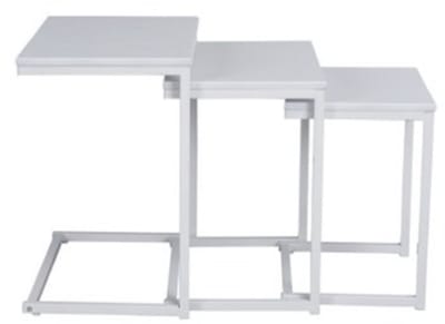 Furnish - Bijzettafeltjes - Set van 3 - Wit - 50x35x55