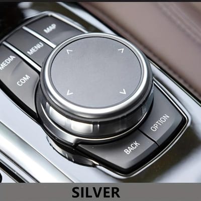 Kit d'intérieur de voiture en alliage d'aluminium de qualité supérieure - Décoration de bouton multimédia pour BMW Série 5, 1, 2, 3, 7 et Modèles X