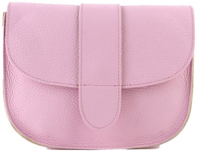 Giuliano lederen schoudertas Elsin - Made in Italy - Dames - Zacht roze