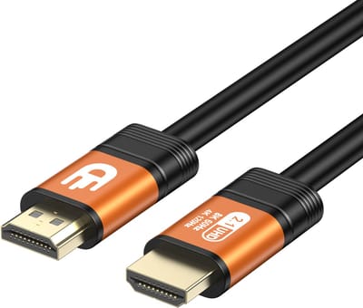 Drivv. Premium HDMI Kabel 2.1 - Ultra HD - 8K 60Hz - 4K 120Hz - Geschikt voor gameconsoles - HDMI-kabels - 5 meter - Oranje