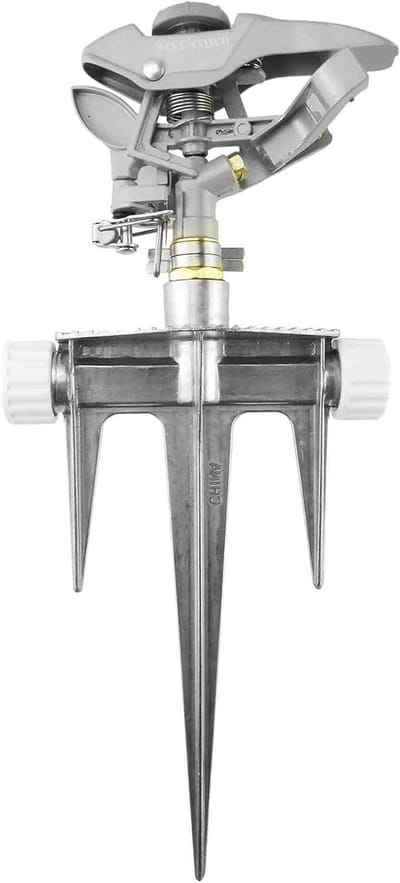 Triton pulserende/Impulse Gazon Sprinkler 16,6 m bij 1,4 bar tot 26,6 m bij 5,2 bar, Gooi, Triple Spike om Stabiel te houden