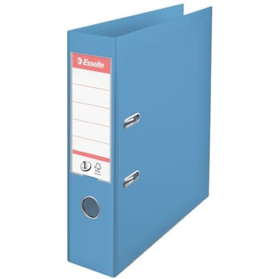 Esselte No.1 VIVIDA Kunststof A4 Ordner met Etikethouder - Voor 500 Vel - Rugbreedte van 75mm - Blauw