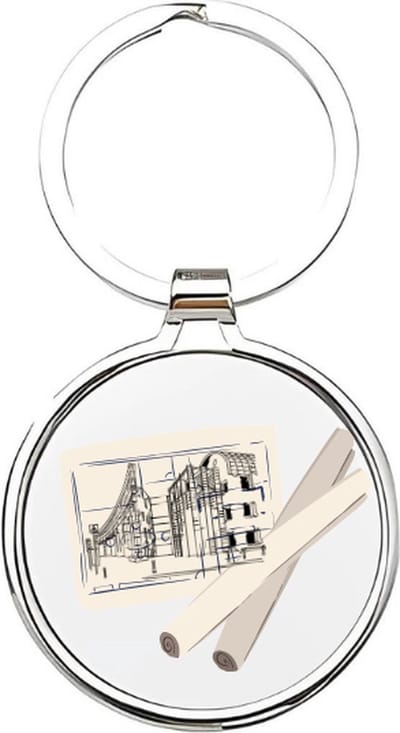 Akyol - Architect Sleutelhanger - architect - De beste architect - Architecten - bouwmeester - Aannemer - ontwerper - designer - inrichter - bouwkunstenaar - binnenhuisarchitect - werknemer - werkgever - de bouw - 4 x 7,5 CM