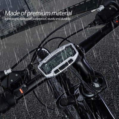 Waterdichte Bedrade Fietscomputer Buitenshuis Kilometerteller Fietsen Rijdaccessoire black