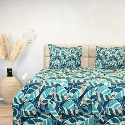 HappyBed Dekbed zonder overtrek 160x220 - Wasbaar All Year - Bedrukt dekbed zonder hoes - Hoesloos Dekbed - Twijfelaar dekbed - Golden Oase