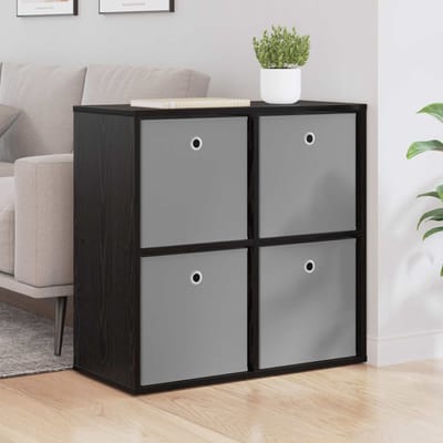 vidaXL - Dressoir - Zwart - Eiken - 68,5 - x - 32 - x - 67 - cm