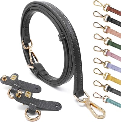 Schouderband Tas - Verstelbare Band Tasriem - Tas Personaliseren - Eenvoudige Installatie - 1.2cm Breed - Donkergrijs Goud