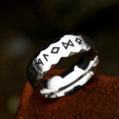 Vintage Odin Noorse Viking Rune Ringen Voor Mannen Mode Roestvrij Staal Keltische Knoop Ringen Retro Koppel Amulet Sieraden Dropshipping 7 black