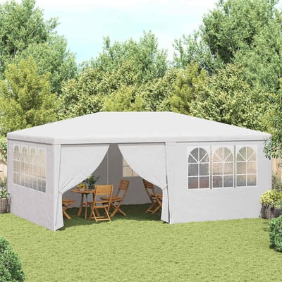 vidaXL - Partytent - met - zijwanden - professioneel - 90 - g/m² - 4x6 - m - wit