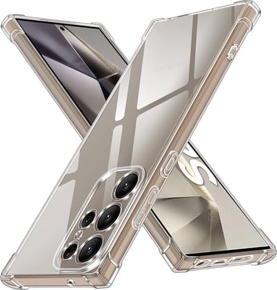 Techsuit Shockproof Silicone Back Cover hoesje voor Samsung Galaxy S24 Ultra - Transparant