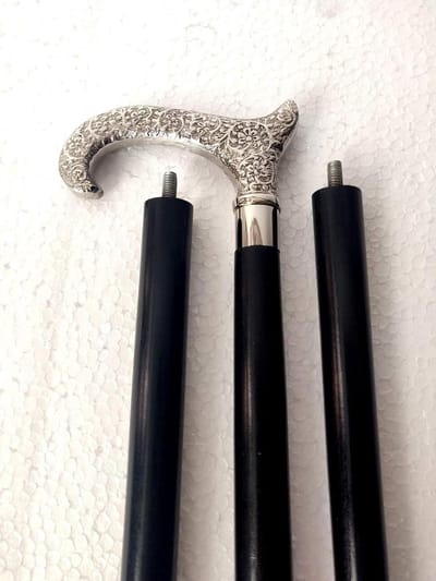 Wandelstok - Stijlvolle stok - Ondersteuning bij lopen - Vintage design - 94 cm - Zilver