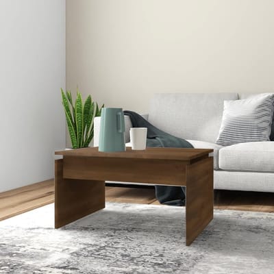 Salontafel - Bijzettafel Woonkamer - Ontspannen Zitten - Sterk Hout Materiaal - 68x50x38 cm - Eikenlook Bruin