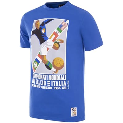 COPA - Italië 1934 World Cup Emblem T-Shirt - Mannen - Blauw - XS