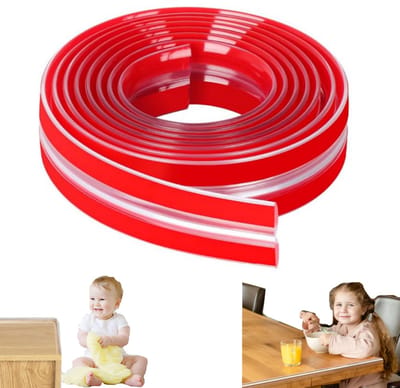 Antibotsingsstrips, randbeschermingsstrips, hoekrandstickers, acryl kleefstrips，geschikt voor kasten, tafels, bureaus, laden, hoeken (1cm*6m, transparant)