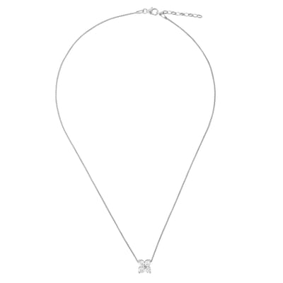 Orphelia ZH-7312 - Hanger Flower + ketting - Zilver 925 - Zirkonia - 1.1 cm