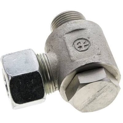 20S & M27x2 Verzinkt Stalen Swivel Joint Snijringkoppeling Buitendraad 400bar NBR O-ring Draaibaar ISO 8434-1