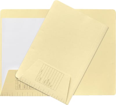 Dossiermap djois folio 1 klep 160gr lichtgeel | 100 stuks