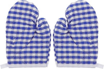 2 Stuks Kindvriendelijke Ovenwantjes voor Speelkeuken - Hittebestendige Kookhandschoenen in Sky Blue voor Peuters en Kinderen