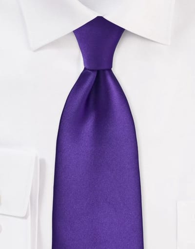Stropdas - Satijnen look - Smalle stropdas - Glanzend - Tie - Polyester - Accessoire - Elegante das - Chique stropdas - Feestelijke gelegenheden - Party outfit - Paars - Jonyx