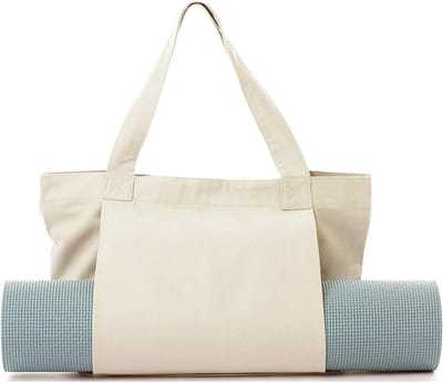 Draagbare Yogamat Tas met Grote Capaciteit voor Pilates, Fitness, Reizen en Sportactiviteiten in Khaki