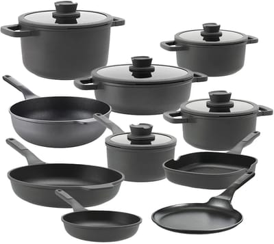 BergHOFF Leo Stone Pannenset 10-delig - met Gratis serveertang