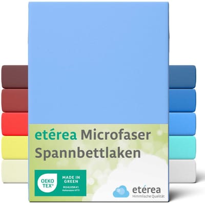 etérea Microvezel Jersey Hoeslaken 140x200-160x200 cm Lichtblauw