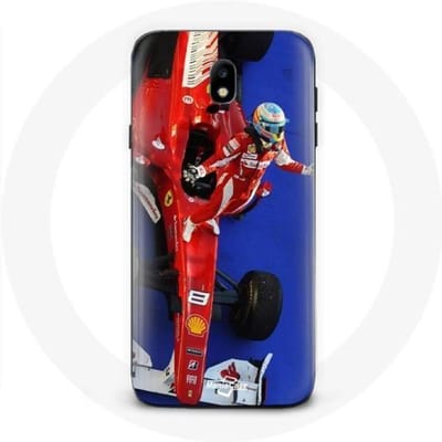 Samsung Galaxy J3 2017 hoesje Formule 1 Fernando Alonso F1 Racing Driver Rood rood