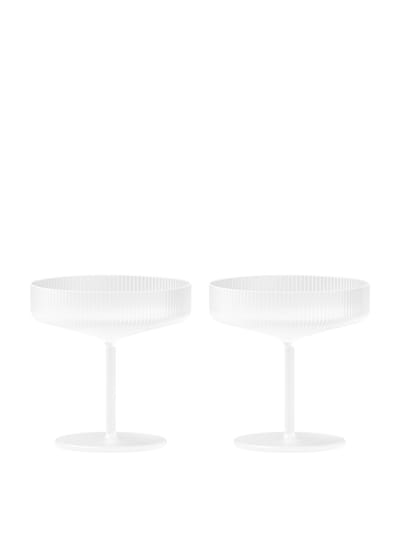 Ferm living - Ripple champagneglas - set van 2 - Frosted
