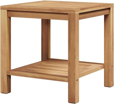 Salontafel teakhout - Koffietafel vierkant - Buiten ontspannen - Massief weerbestendig hout - 45 x 45 x 45 cm - Bruin