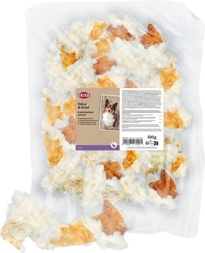Trixie - Konijnenhuid Met Vacht - 500 GR