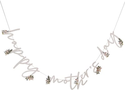 Ginger Ray - Letterslinger Happy Mother's day met bloemen
