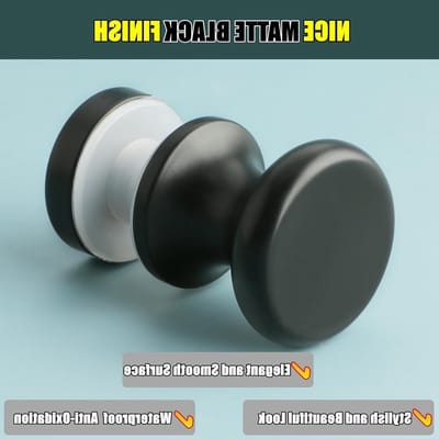 Zwarte Douche Glazen Deurknop voor Schuifdeuren, 3cm Enkele Trekknop, Duurzaam SUS304 RVS Accessoire voor Glazen Deuren