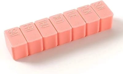 Knaak Pillendoosje Roze - Medicijn Organizer 7 Dagen x 7 Vakjes - Met Braille Aanduiding