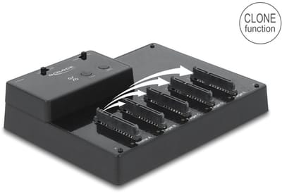 Delock USB 5 Gbps Docking and Clone Station for 5 x 2.5″ SATA HDD / SSD