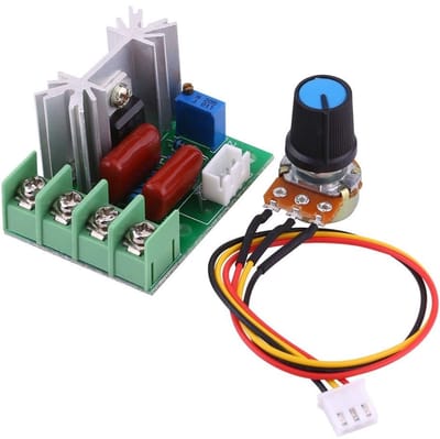 Dailygoody - Spanningsregelaar - AC 50-220V - Lichtdimmer - 2000W - Temperatuur-/Motorsnelheidsregelaar - Eenvoudig instelbaar - Geschikt voor diverse