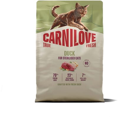 Carnilove True Fresh Cat Dry Duck for Sterilised Adult All Breeds 2 kg