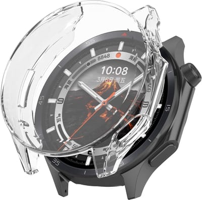 Strap-it Schokabsorberend TPU hoesje - soft case geschikt voor OnePlus Watch 3 (transparant)