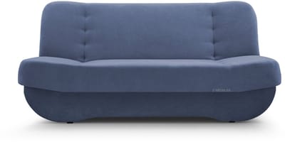 Zitsbank met slaapfunctie en opbergruimter, een bank voor de woonkamer, 192x87x90 cm - Slaapbank PAFOS - Marineblauw (Soro 76)
