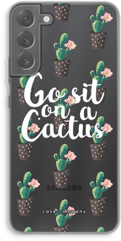 Case Company® - Hoesje geschikt voor Samsung Galaxy S22 Plus hoesje - Cactus quote - Soft Cover Telefoonhoesje - Bescherming aan alle Kanten en Schermrand