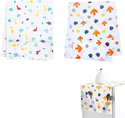 Fridge Cover - 2pcs - Wasmachine - Koelkast - Stofbescherming - Waterdicht - Multifunctioneel met Zijkompartimenten voor Wasmachine - Koelkast - Droger (130 x 54cm)