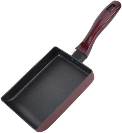 Koekenpan - Eierpan Rechthoekig - Ontbijt Maken - Anti-aanbaklaag - 18.5 x 13.5 cm - Zwart