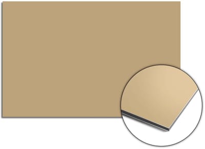 KitchenArt - Champagne Glow Spatscherm - 100x65 cm - Spatscherm Achterwand Keuken - Spatwand Keuken