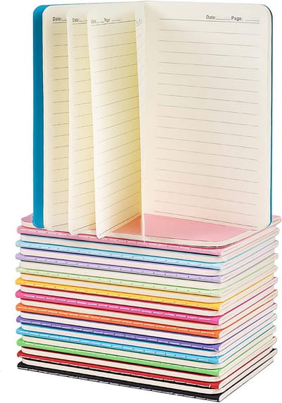 36 Stuks Mini Notitieboekjes Pocket Formaat Gevoerd Voor Kinderen Jongens Meisjes - 9x14 cm