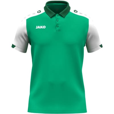 Jako Dynamic Polo Kinderen - Groen / Wit / Donkergroen | Maat: 140