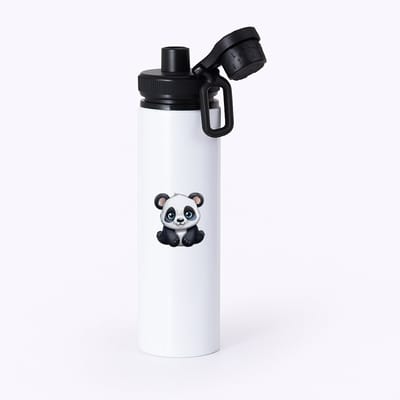 Hacebo® - Pandabeer waterfles met draaidop zwart - Panda - Dieren liefhebbers - Beren - dierentuin - dieren - water fles - 850ML