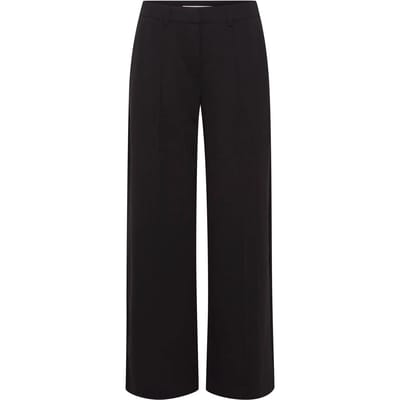 Wide leg stoffen broek met vaste persplooien, model 'KATE'