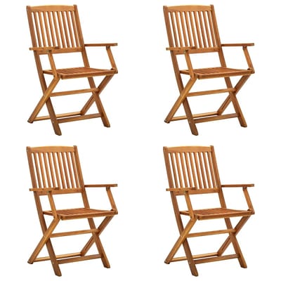 vidaXL - Klapstoelen - 4 - stuks - van - massief - acaciahout