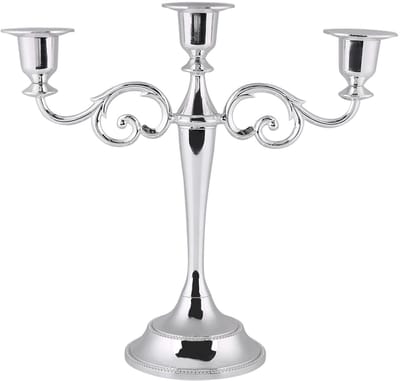 Dailygoods- Kandelaar 3-armig - Metalen Kandelaar - Europese Stijl - Bruiloft Decoratie - Retro Kandelaar - Geschikt voor Kaarsen - Kaarsenhouder